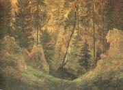 Cave and Funerary Monument (mk10) Caspar David Friedrich